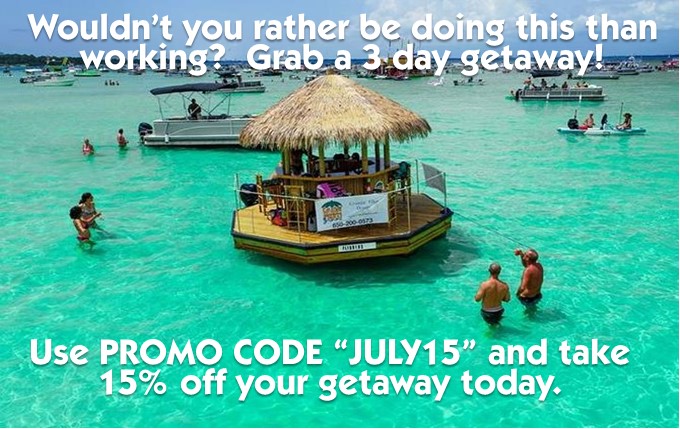 Grab a 3 Day Getaway - 15% off