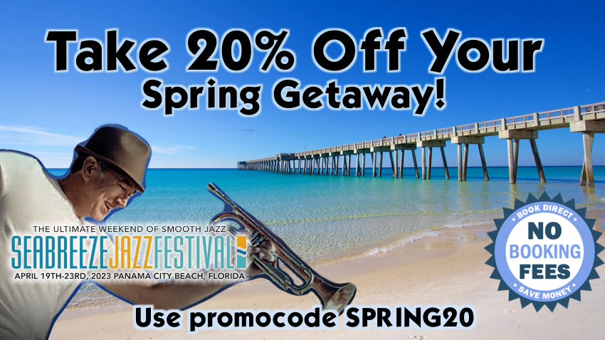 20% off Spring and Jazz beach vacation