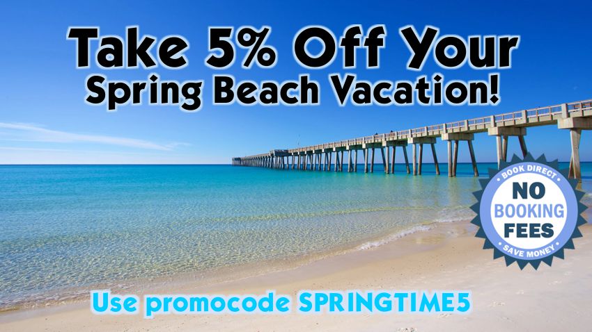Take 5% off your Spring Beach Vacation