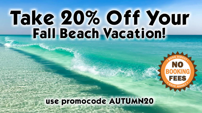 EXTENDED-tAKE 20% OFF your Fall Beach Vacation